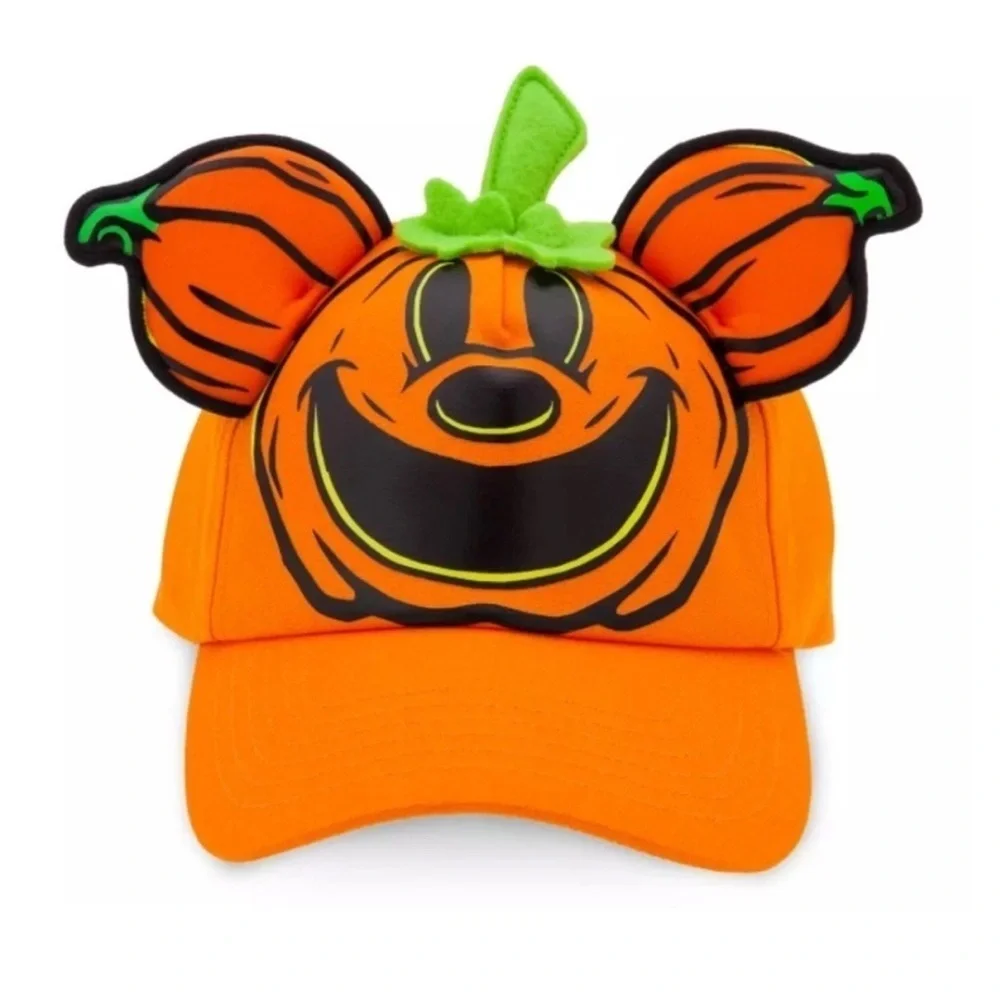 Adult Disney Mickey 2024 Pumpkin Glow-In-The-Dark Baseball Hat - NWT
